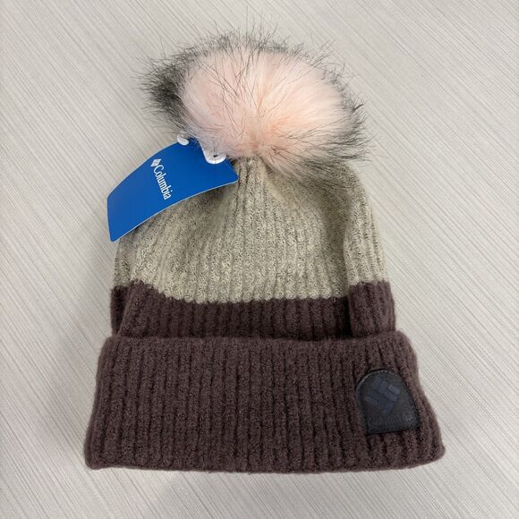 Columbia Unisex Winter Blur Pom Pom Beanie Multi Gray - One Size - NWT - Picture 1 of 6
